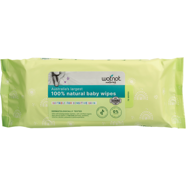 Wotnot Natural Baby Wipes 70pk