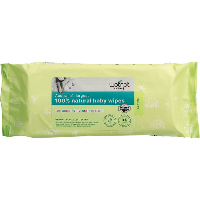 WOTNOT Natural Baby Wipes 70pk | Tea