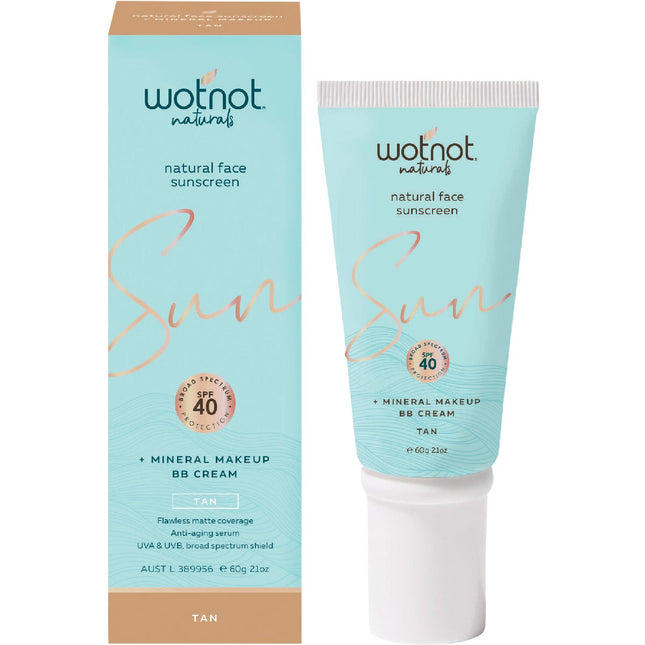WOTNOT - NATURAL FACE SUNSCREEN 40 SPF TAN BB CREAM 60G