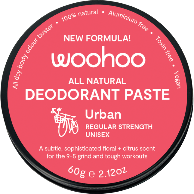 Woohoo Body Deodorant Paste Tin Urban Regular Strength 60g