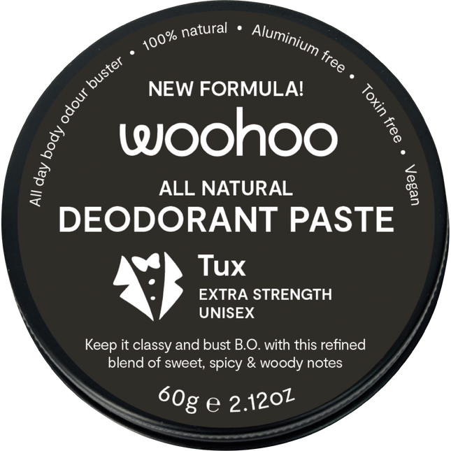 Woohoo Body Deodorant Paste Tin Tux Extra Strength 60g