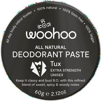 WOOHOO BODY Deodorant Paste Tin Tux Extra Strength 60g