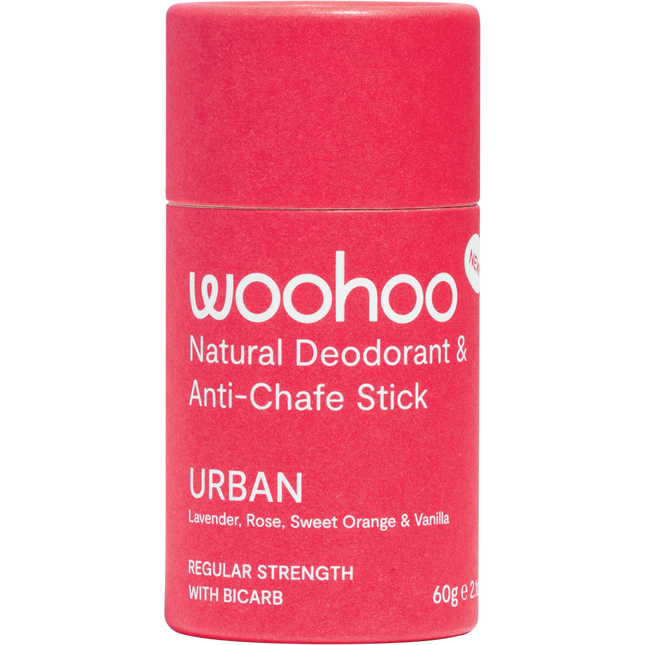 Woohoo Body Natural Deodorant Stick Urban Regular Strength 60g