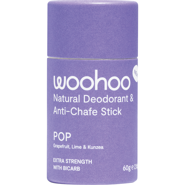 Woohoo Body Deodorant Stick Pop Extra Strength 60g