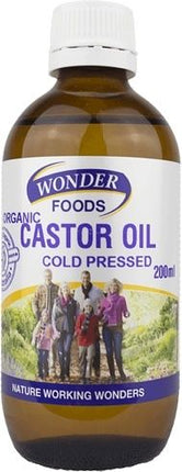 WONDERFOODS ORGANIC CASTOR OIL 200ML