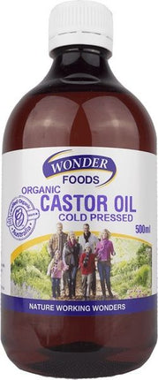WONDERFOODS ORGANIC CASTOR OIL 500ML