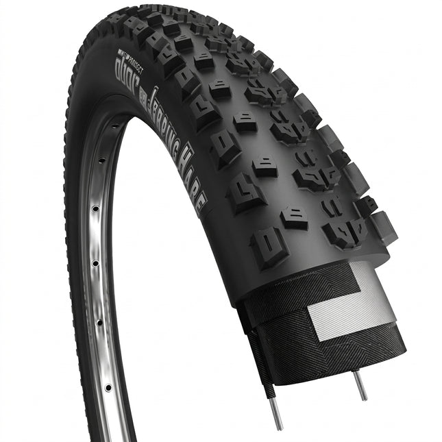 Wanda Premium Tyre 29er x 2.25, ALL Black, The Jumping Hare for All Mountain/Enduro, 30TPI, 35-52 PSI, 2.4-3.6 Bar, Black Skin/Supple Wall, (57-622)