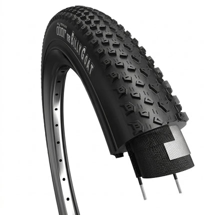 Tyre 26 x 2.10 All Black - Wanda Premium tyre, The Billy Goat for MTB - Cross Country, 30 TPI, Supple Sidewall, 40-60 PSI, 2.8 - 4.1 Bar (54-559)