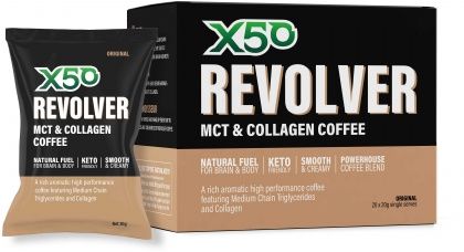 X50 REVOLVER MCT COFFEE ORIGINAL 20 X 20G SACHETS