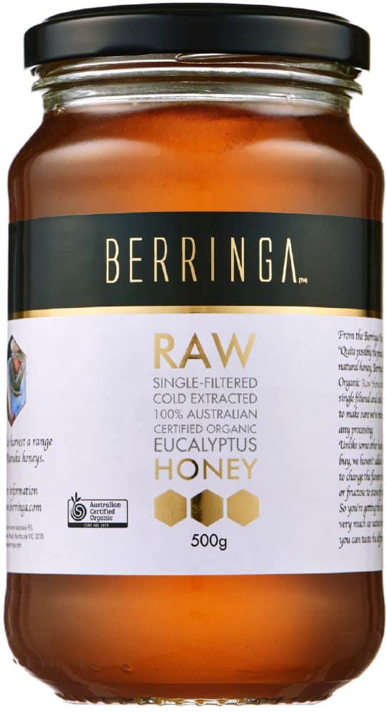 BERRINGA HONEY EUCALYPTUS RAW ORGANIC 500G
