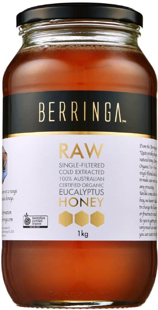 BERRINGA EUCALYPTUS HONEY RAW ORGANIC 1KG