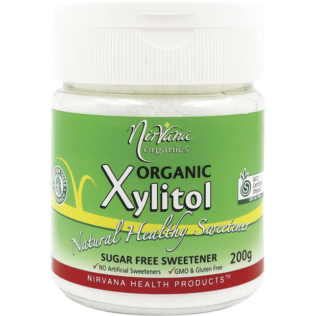Nirvana Organics Certified Organic Xylitol Refillable Shaker 200g