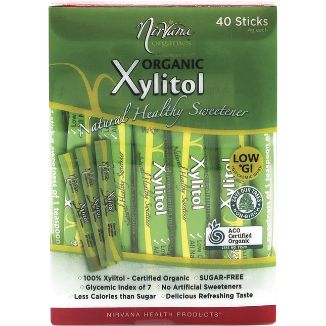 Nirvana Organics - Xylitol Sticks Certified Organic - 40x4g