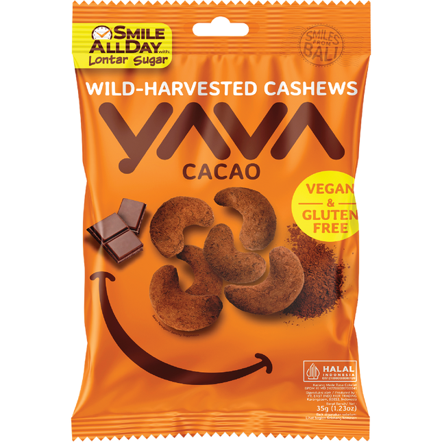 YAVA Wild-Harvested Cashews Cacao 10x35g