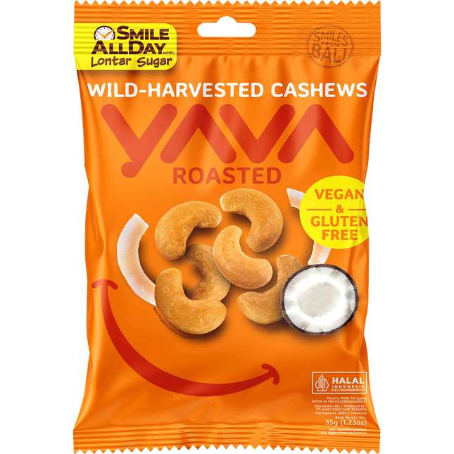 YAVA Wild-Harvested Roasted Cashews 10 x 35g
