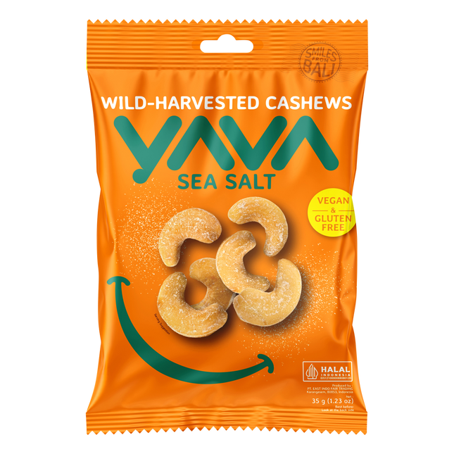 YAVA Wild-Harvested Cashews Sea Salt 10 x 35g