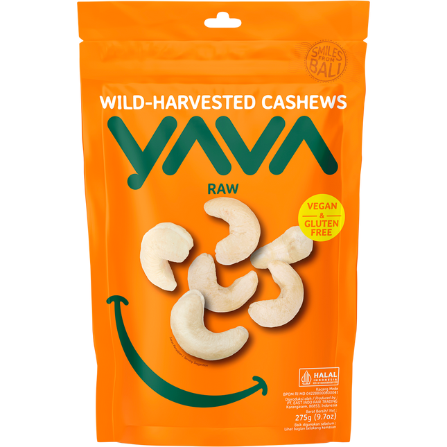 YAVA Wild-Harvested Raw Cashews 275g