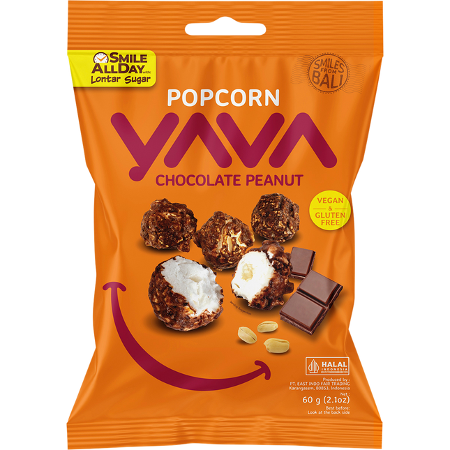 YAVA Popcorn Chocolate Peanut 60g