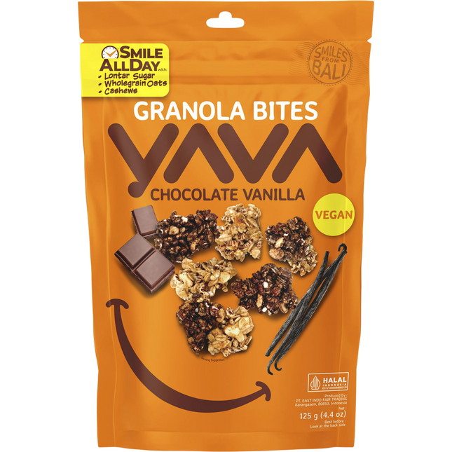YAVA Granola Bites Chocolate Vanilla 125g