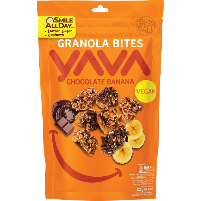 YAVA Granola Bites Chocolate Banana 125g