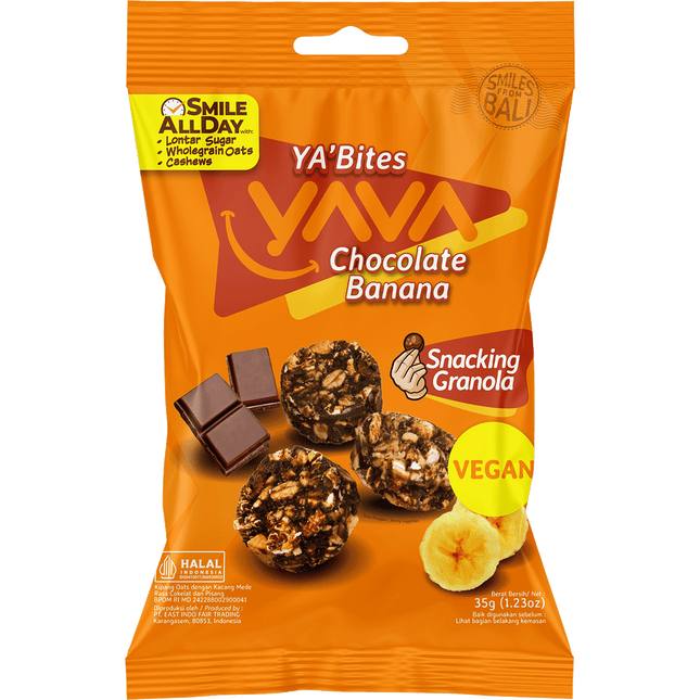 YAVA YA'Bites Granola Snack Chocolate Banana 8 x 35g