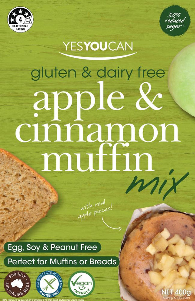 YESYOUCAN ARTISAN APPLE & CINNAMON MUFFIN MIX G/F 400G