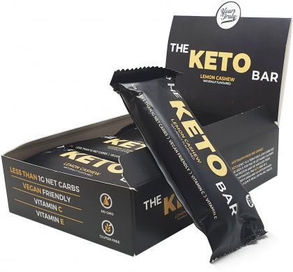 YOURS TRULY THE KETO BARS LEMON CASHEW G/F 10X40G