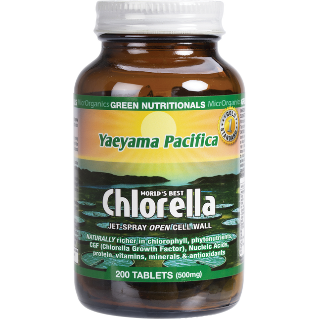 Green Nutritionals Yaeyama Pacifica Chlorella Tablets 500mg 200 Tabs