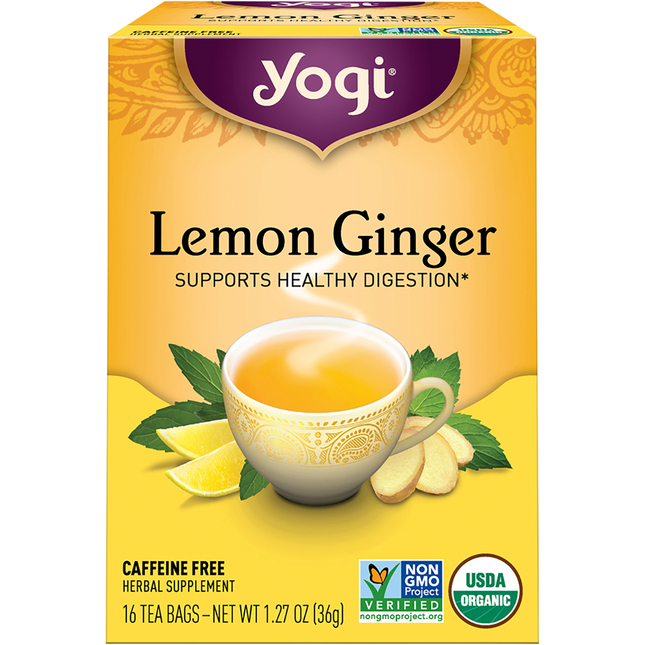 Yogi Tea Lemon Ginger Herbal Tea Bags 16 Pack
