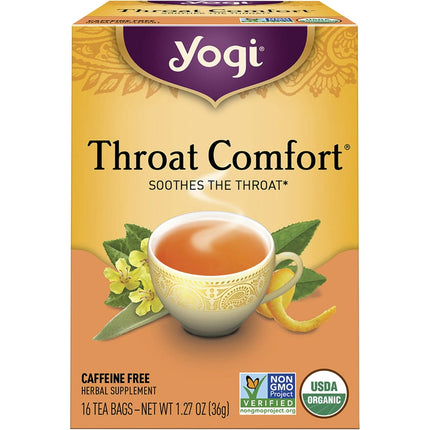 YOGI TEA Herbal Tea Bags Throat Comfort 16pk