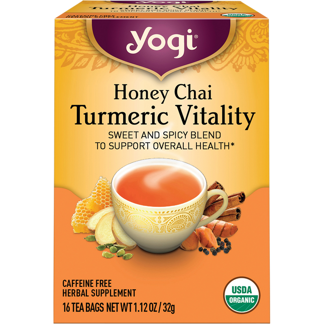 Yogi Tea Honey Chai Turmeric Vitality Herbal Tea 16pk