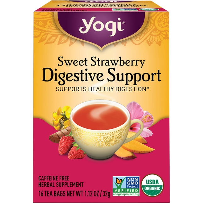 Yogi Tea Sweet Strawberry Herbal Tea Bags 16pk