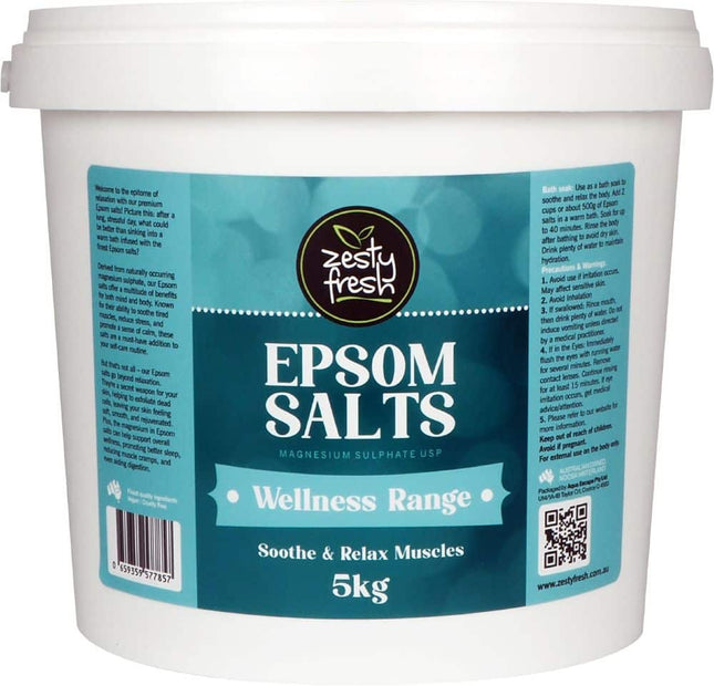 ZESTY FRESH EPSOM SALTS WELLNESS 5KG