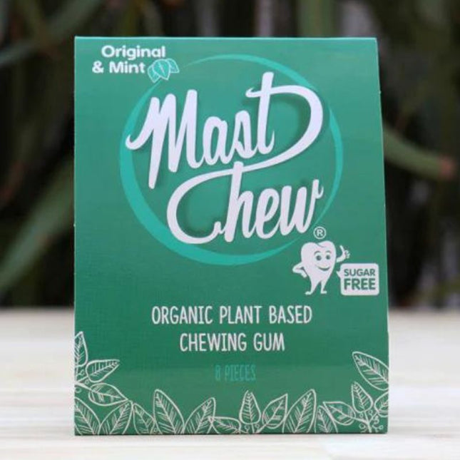 MAST CHEW ORGANIC CHEWING GUM SLEEVE ORIGINAL MASTIC & MINT 8 PCE