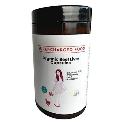 SUPERCHARGED FOOD ORGANIC BEEF LIVER GRASS FED 120 CAPSULES