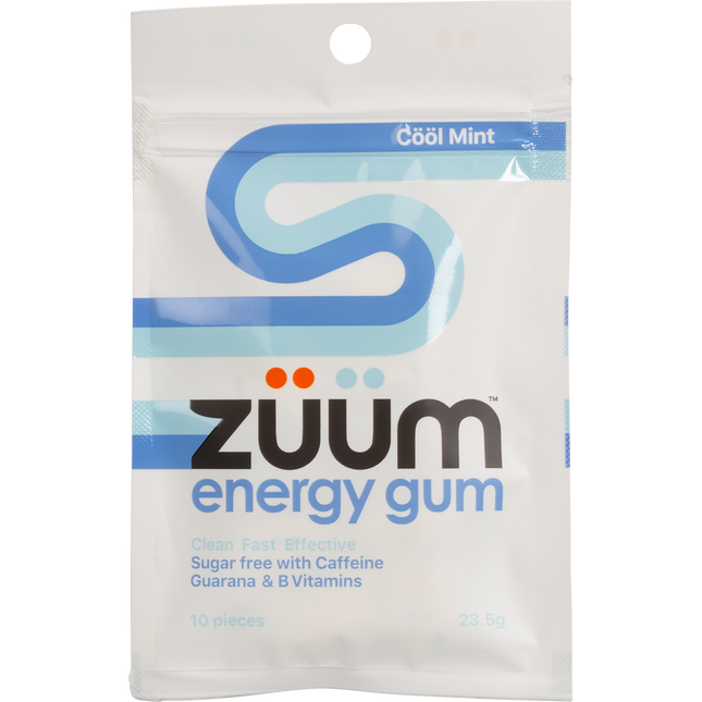 Zuum Energy Gum Cool Mint 16 x 10 Pieces