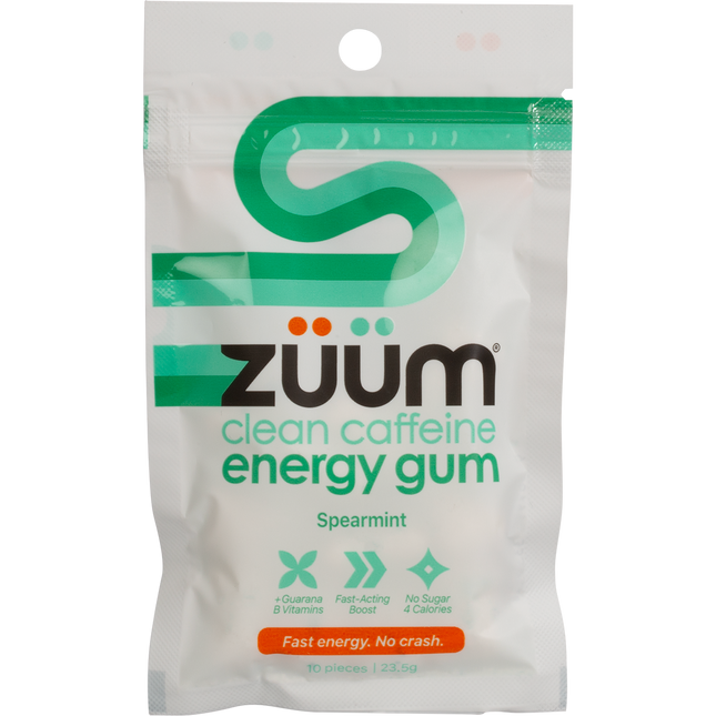 Zuum Energy Gum Spearmint 16 x 10 Pieces