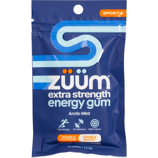 Zuum Energy Gum Extra Strength Sport Arctic Mint Hasta 16 x 10 Pieces