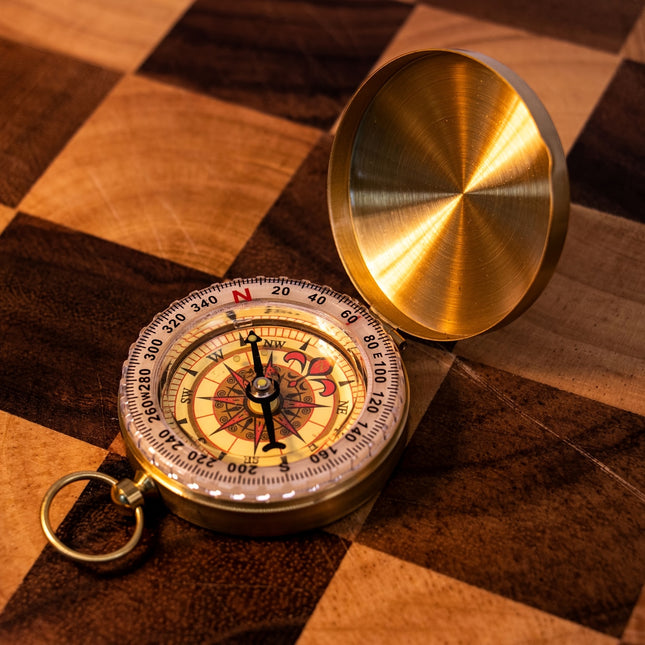 High-Quality Brass Golden Compass