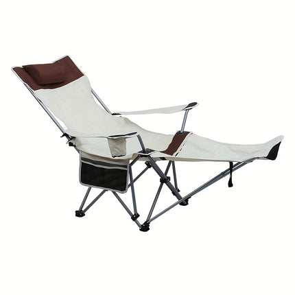 Lightweight Portable Iron Beach Chair - Ideal for Fishing, Camping, and Relaxing