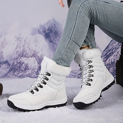 Women's High-Top Snow Boots - Thickened Winter Footwear,