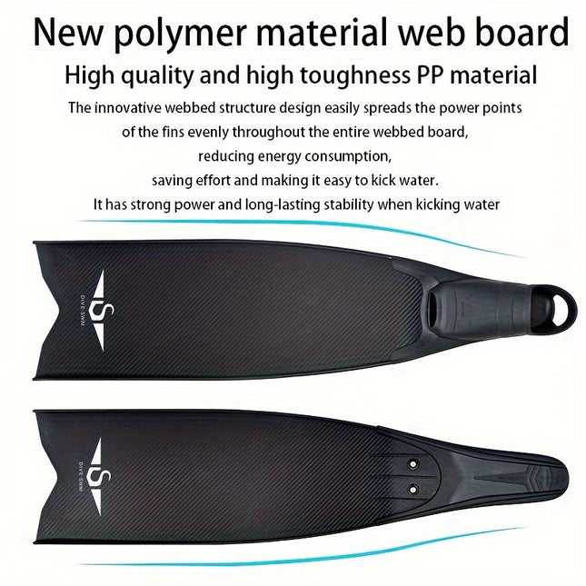 Full Foot Diving Fins - Comfortable TPE & PP Material, Multi-Purpose
