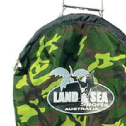 Land & Sea Camo Auto Spring Close Catch Bag For Diving & Spearfishing product image showing gear bag view 3
