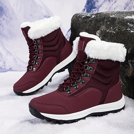 Women's High-Top Snow Boots - Thickened Winter Footwear,