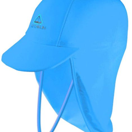 ADRENALIN Lycra Peak Cap for Adults - Watersports Sun Protection Headwear with Neck Cover and Chin Strap for Diving and Swimming