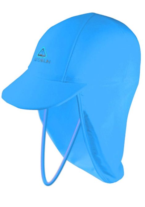 ADRENALIN Lycra Peak Cap for Adults - Watersports Sun Protection Headwear with Neck Cover and Chin Strap for Diving and Swimming