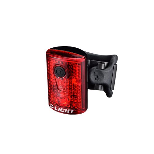REAR LIGHT, 4-function, 3 red LED, w/bracket & USB cable, USB rechargable battery built in, w/strap - Quality D-Light product