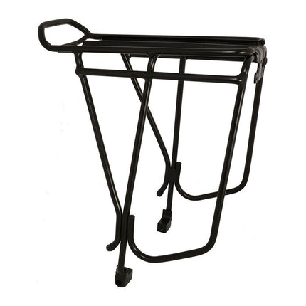Oxford Alloy Luggage Carrier Rack, Disc Compatible, Fits 26"-29" Wheels, Integrated splash plate, Black - Oxford Product