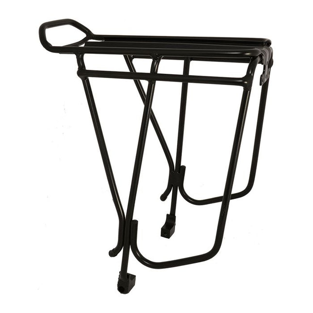 Oxford Alloy Luggage Carrier Rack, Disc Compatible, Fits 26"-29" Wheels, Integrated splash plate, Black - Oxford Product