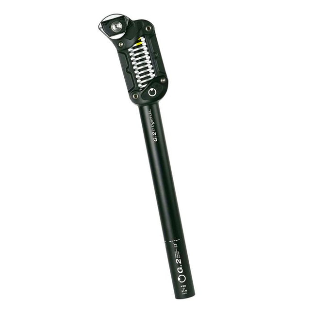 SEATPOST - 31.6mm x 350mm - 30mm Travel (c) STANDARD Spring (80-105kg Riders) - By,schulz G.2 ST Parallelogram Suspension - BLACK